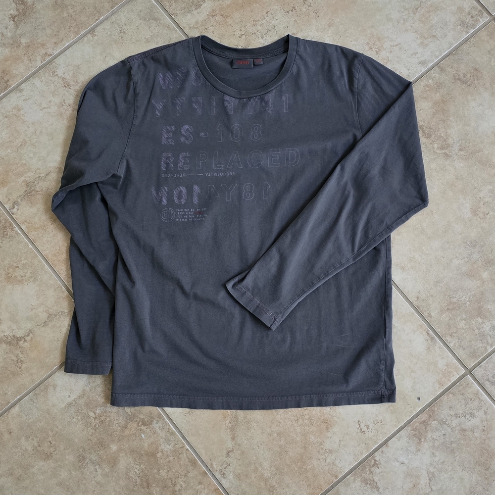 Esprit Vintage Y2K Dark Gray Long Sleeve Tee Size XL (L US)